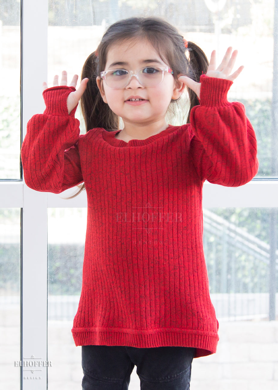 Essential Cassie Oversize Sweater - Darkside Red
