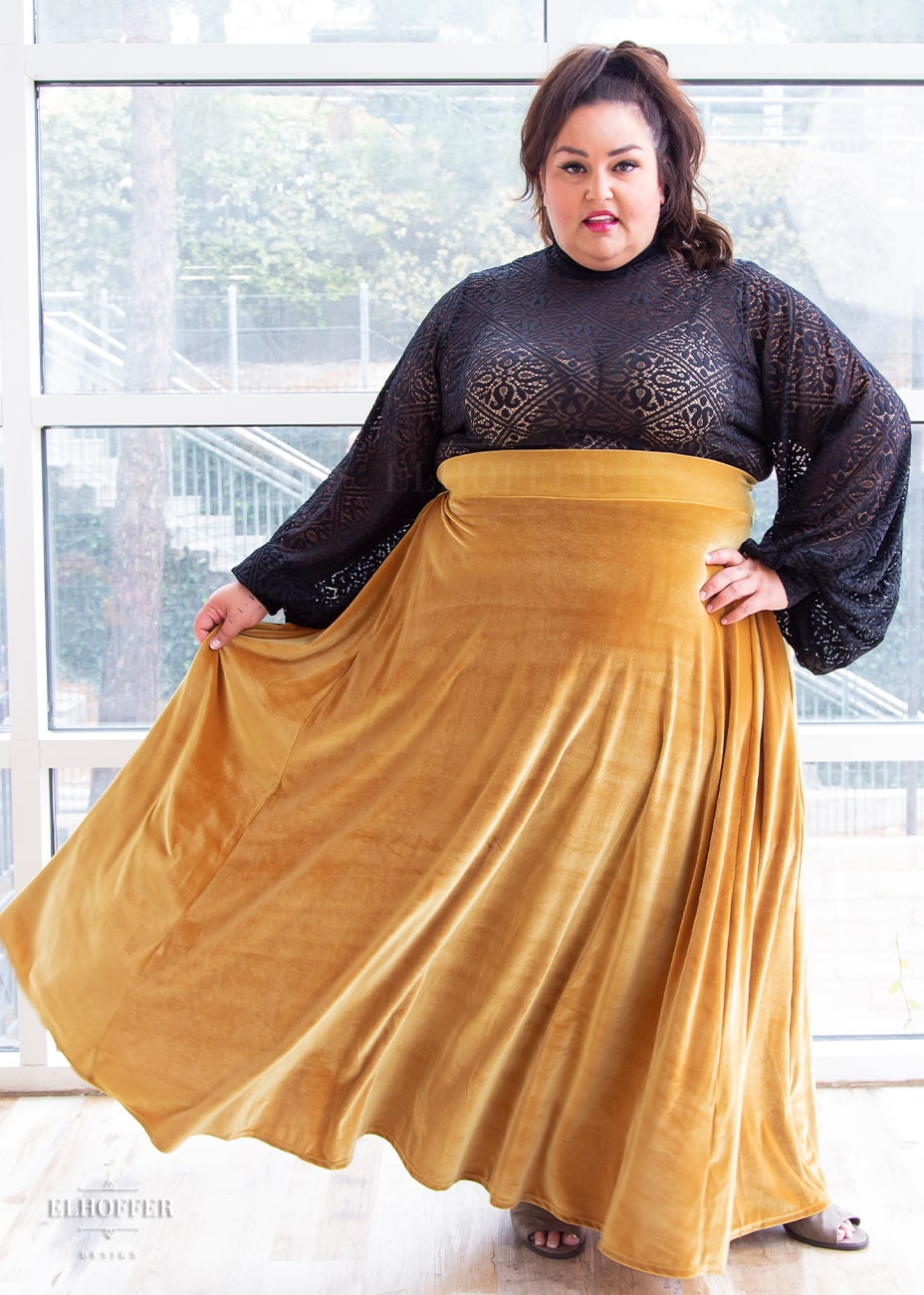 Essential Cindy Maxi Skirt - Gold Elhoffer Design