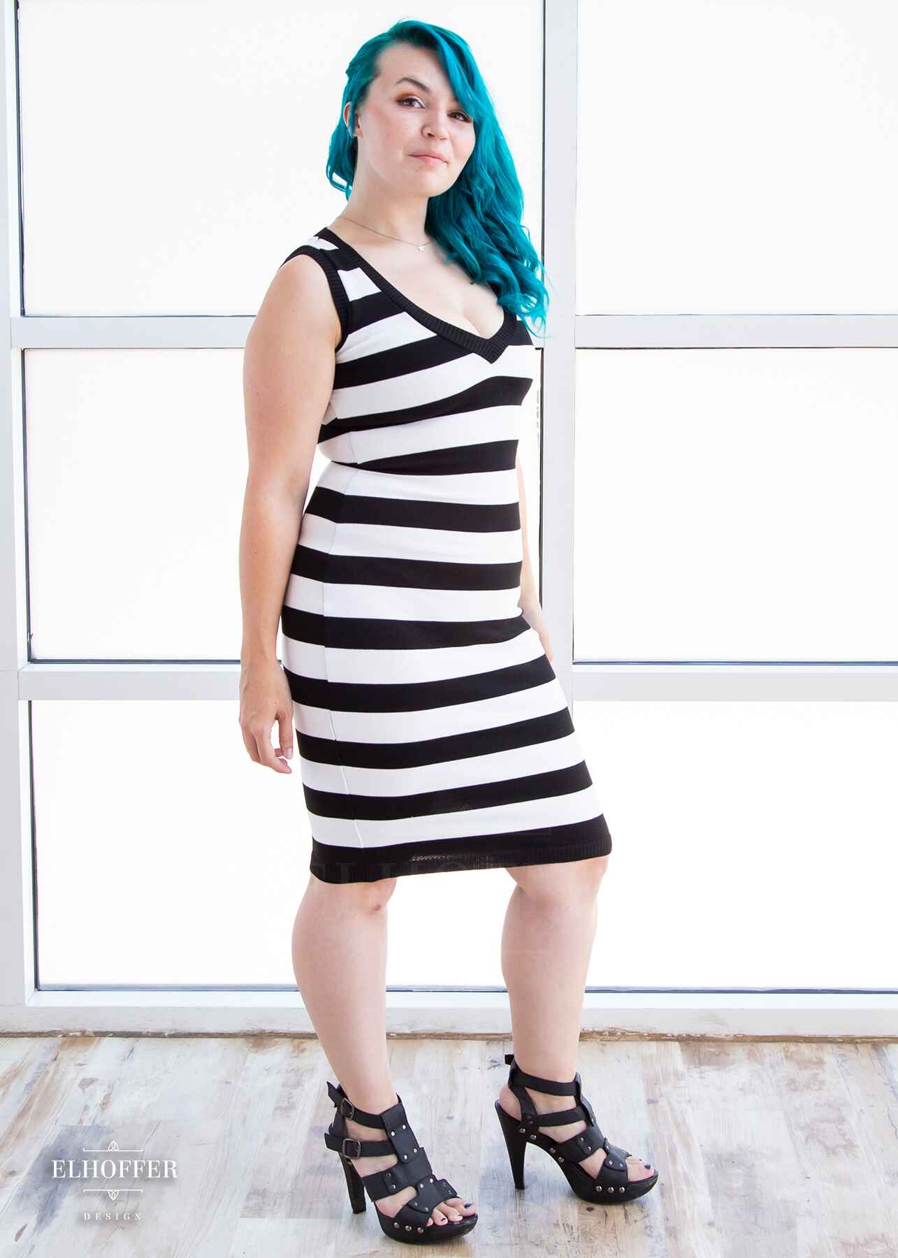 Essential Pisces Dress - Creepy & Kooky Stripes