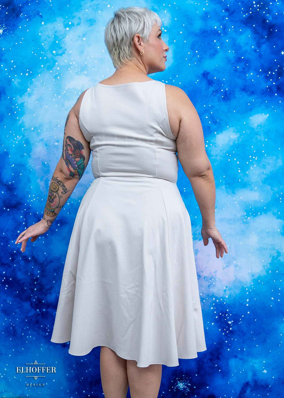 Essential Virgo Dress - Arctic White Ponte