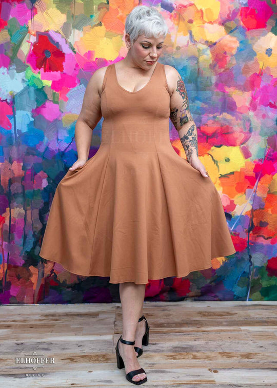 Essential Virgo Dress - Brown Sugar Ponte