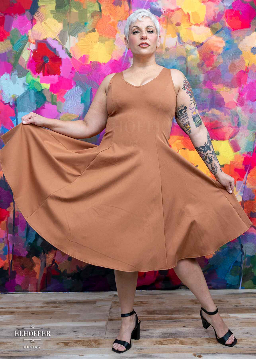 Essential Virgo Dress - Brown Sugar Ponte