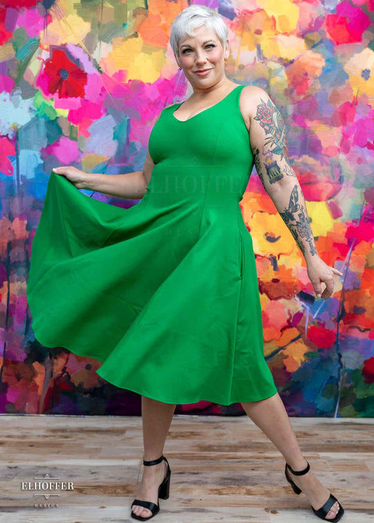 Essential Virgo Dress - Kelly Green Ponte