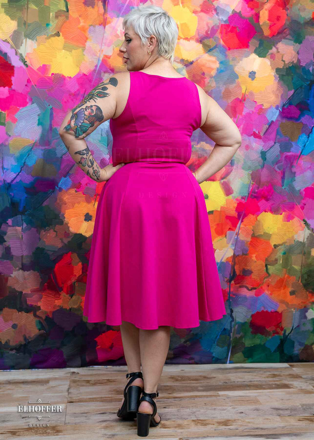 Essential Virgo Dress - Hot Magenta Ponte