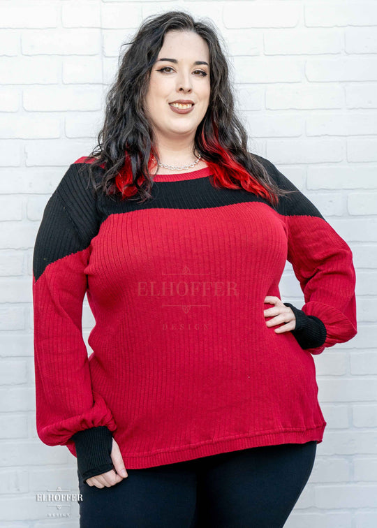 Interstellar Crew Oversize Sweater - Generational Red