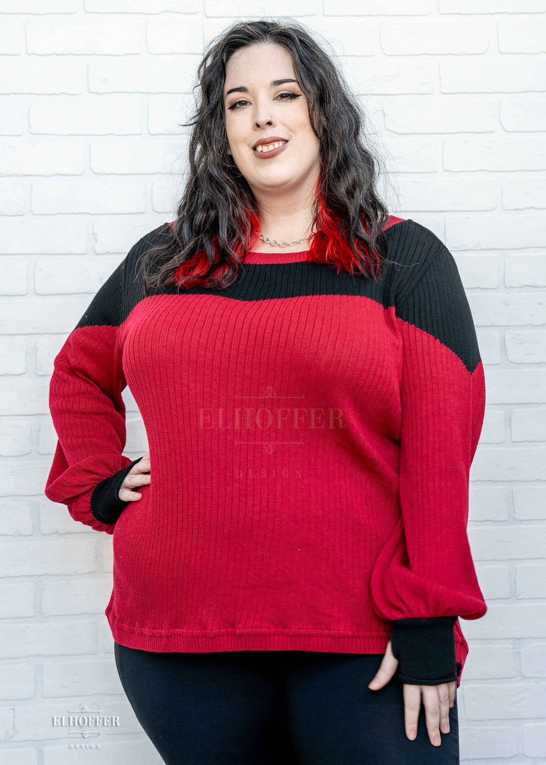 Interstellar Crew Oversize Sweater - Generational Red