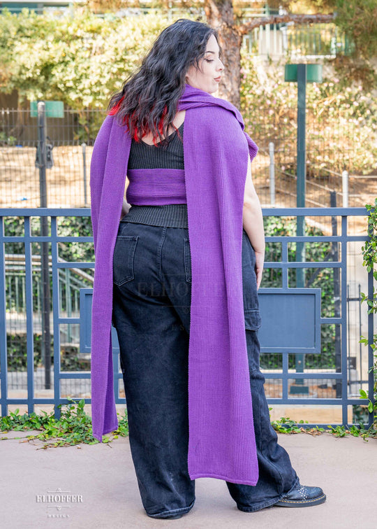 Sacred Princess Knit Wrap Cape - Conjurer Purple