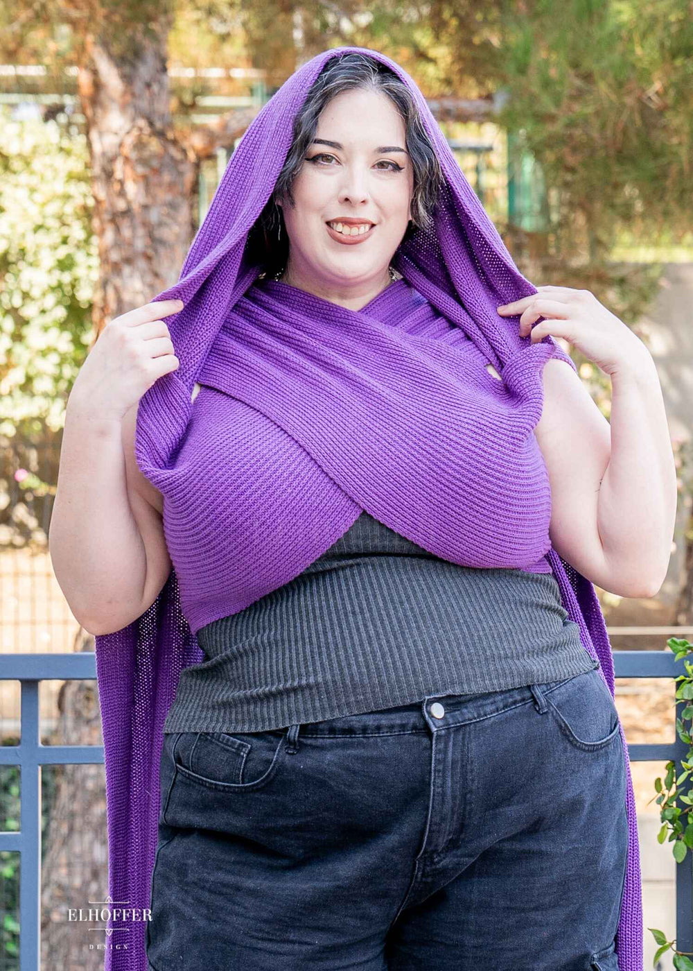 Sacred Princess Knit Wrap Cape - Conjurer Purple