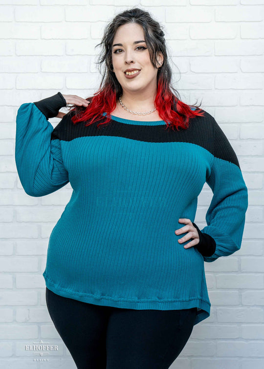 PREORDER - Interstellar Crew Oversize Sweater - Generational Teal