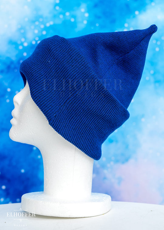 Handmade Cobalt Blue Ribbed Cat Ear Beanie