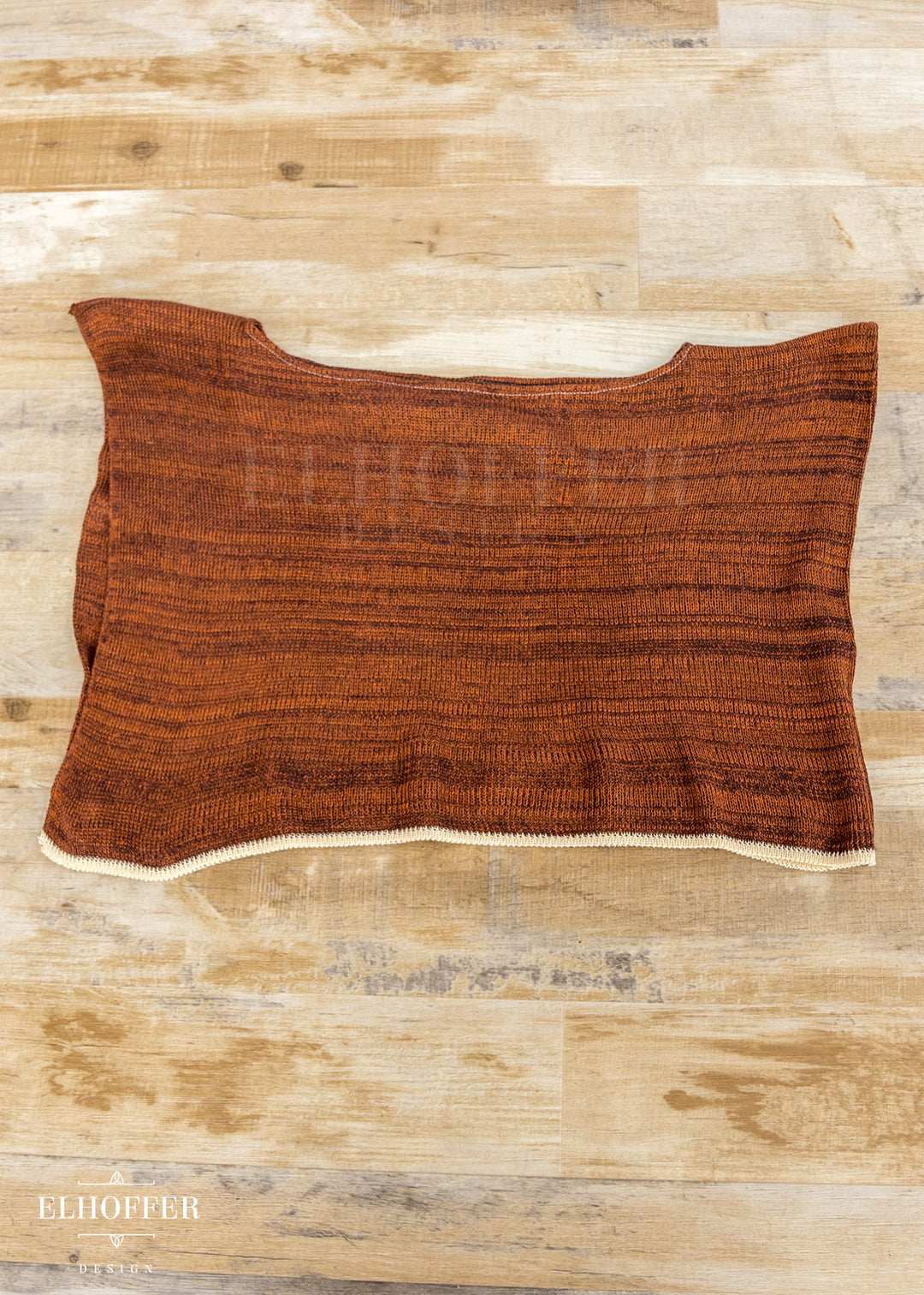 Handmade Galactic Outpost Boatneck Crop - Rust Rebellion