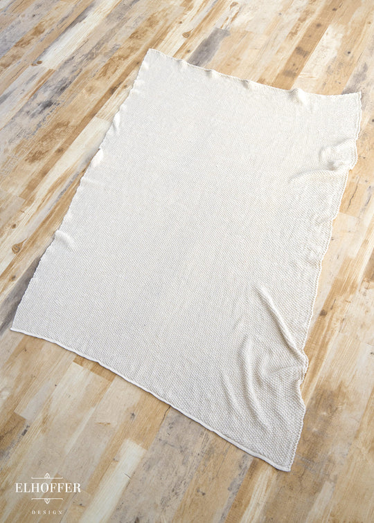 Guardian White Nomad Blanket - Made from Extra Knit Remenent