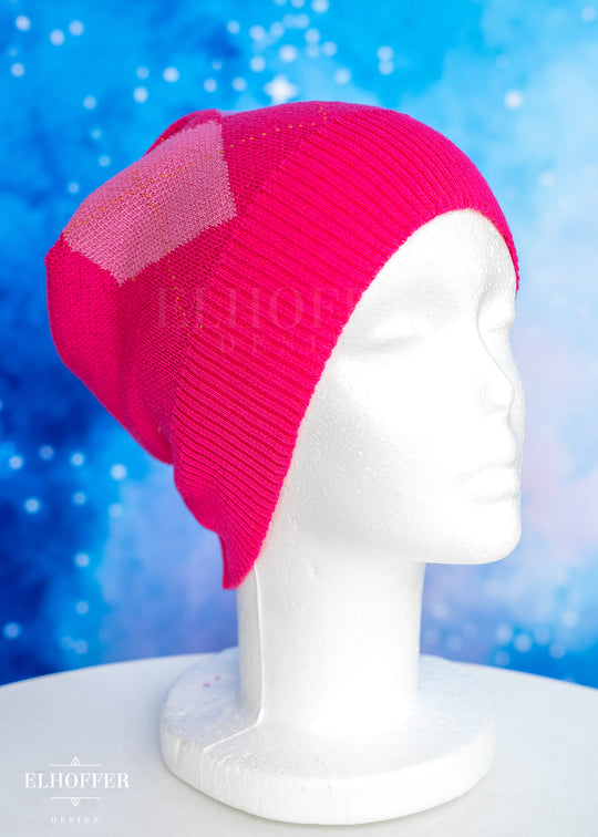 Handmade Baby Argyle Knit Slouchie Beanie