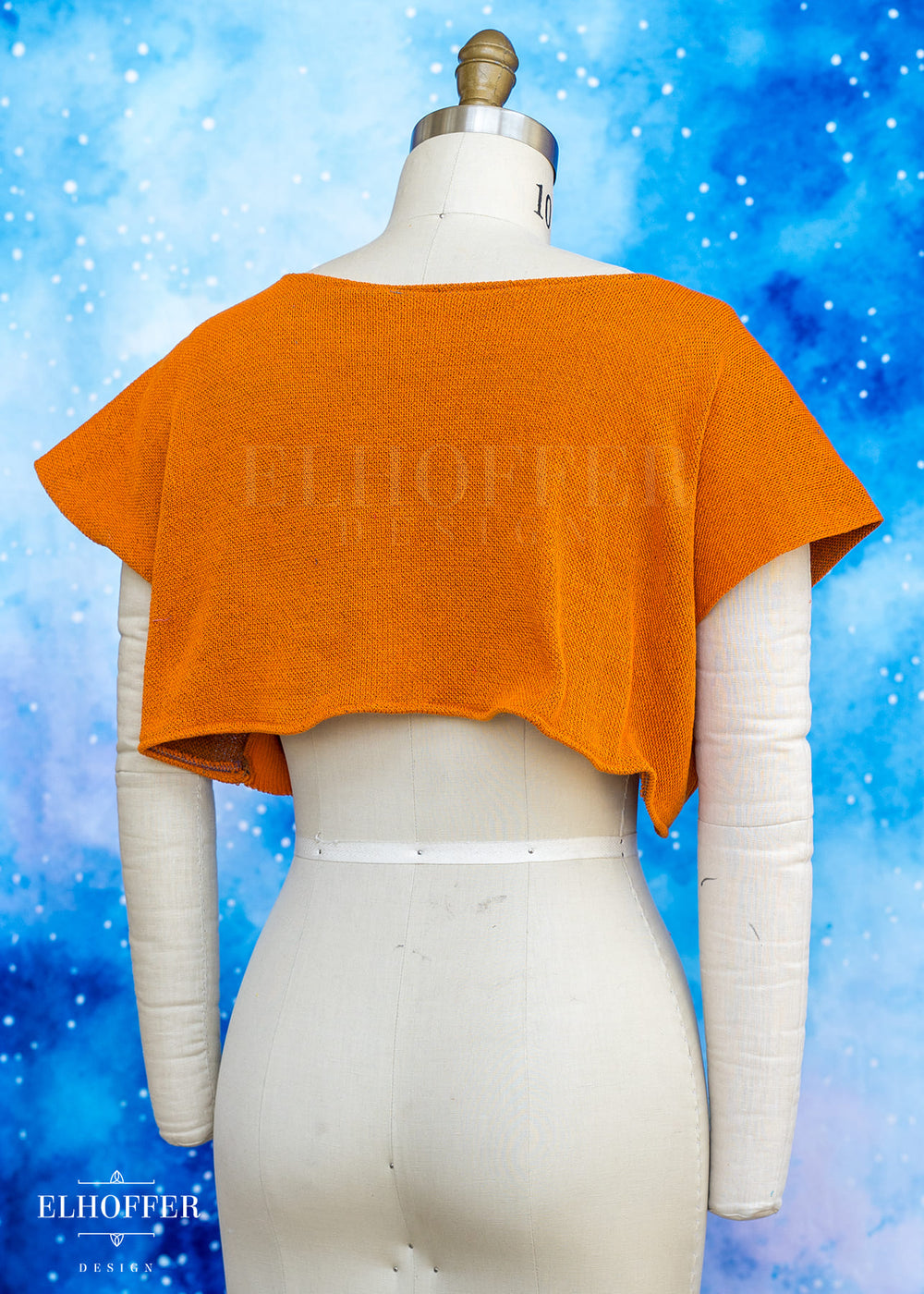 Handmade Boatneck Crop - Orange