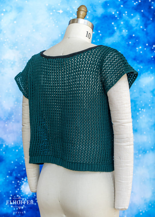 Handmade Boatneck Top - Forest Green