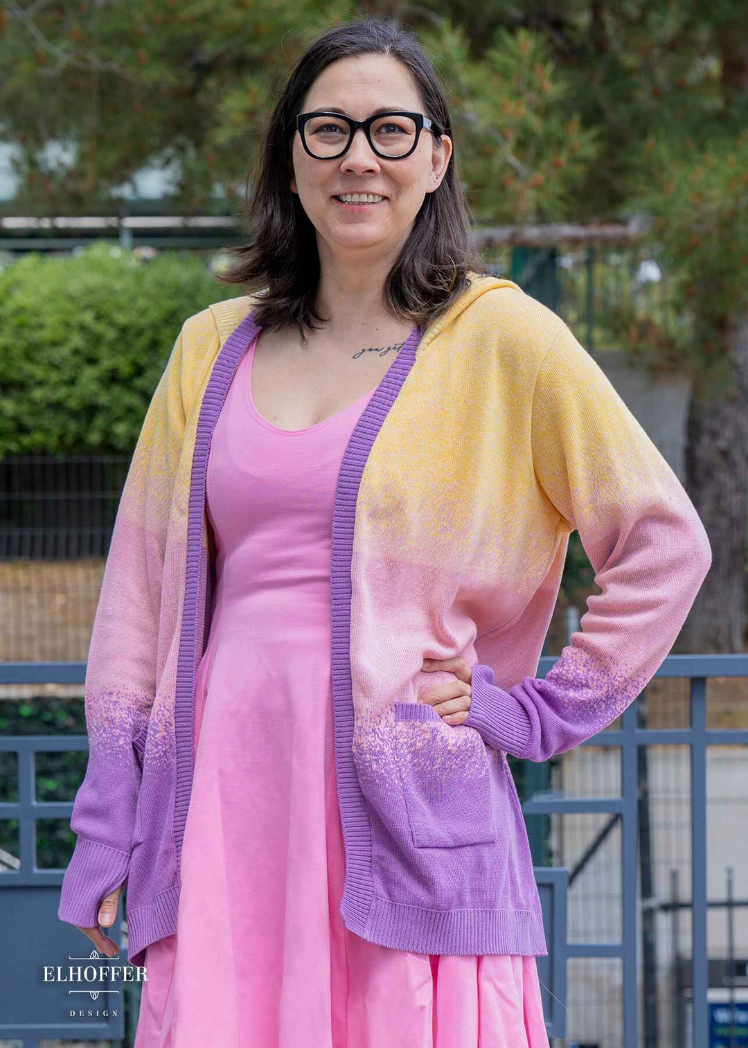 Galactic Dusk Ombre Longline Cardigan