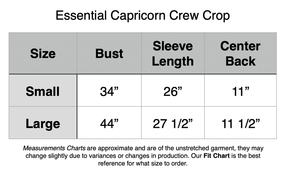 Essential Capricorn Crew Crop - Key of Life Fun Fuchsia Top