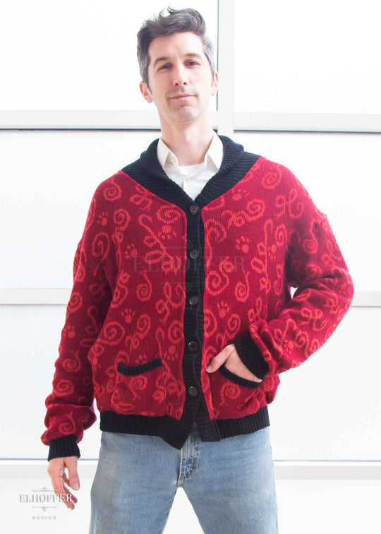 Pensive Chair Unisex Shawl Collar Cardigan