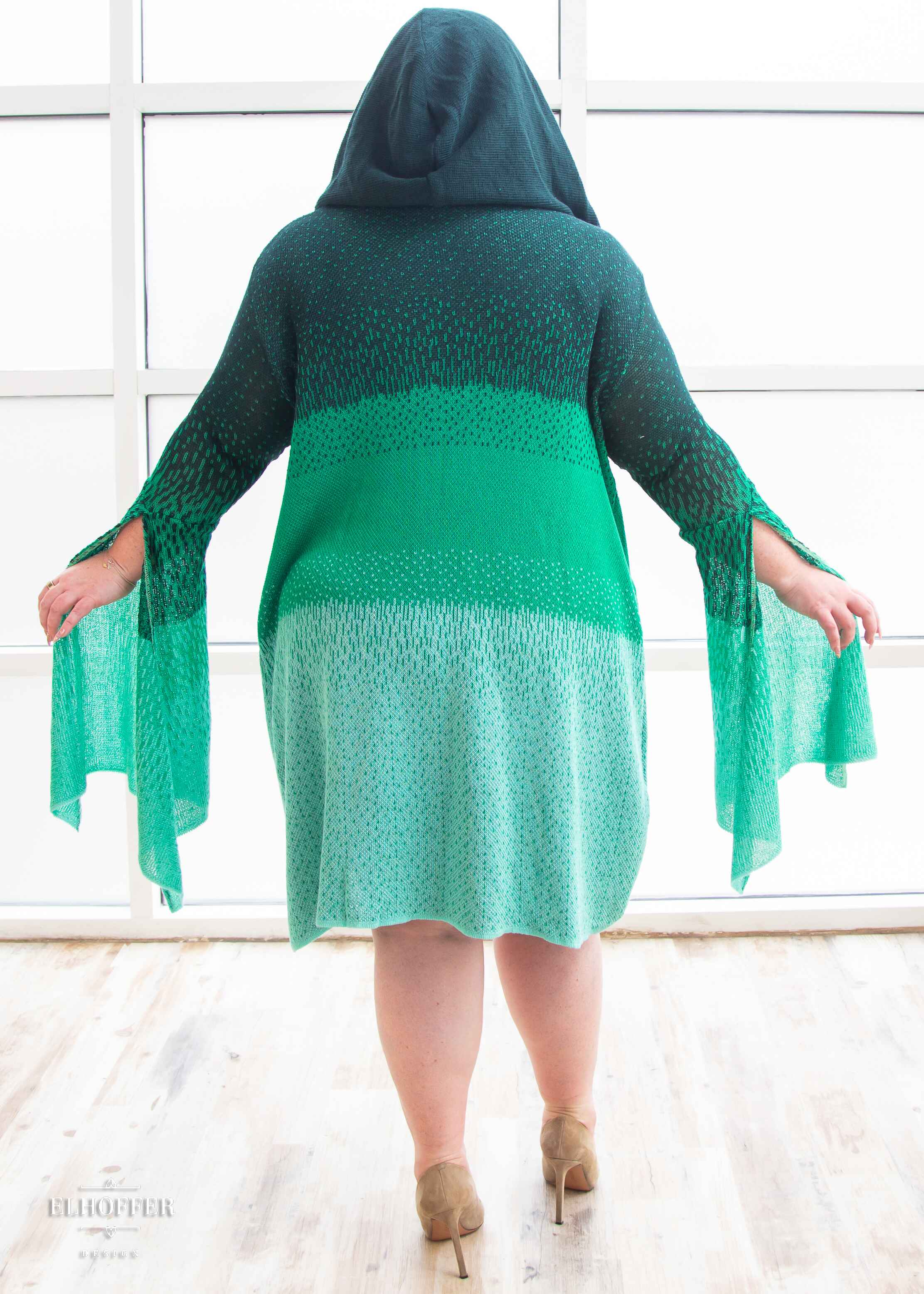 Essential Sunset Longline Cardigan - Lucky Green Ombre
