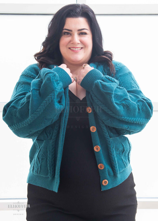 Elevensies Oversize Cardi - Lake Town Teal