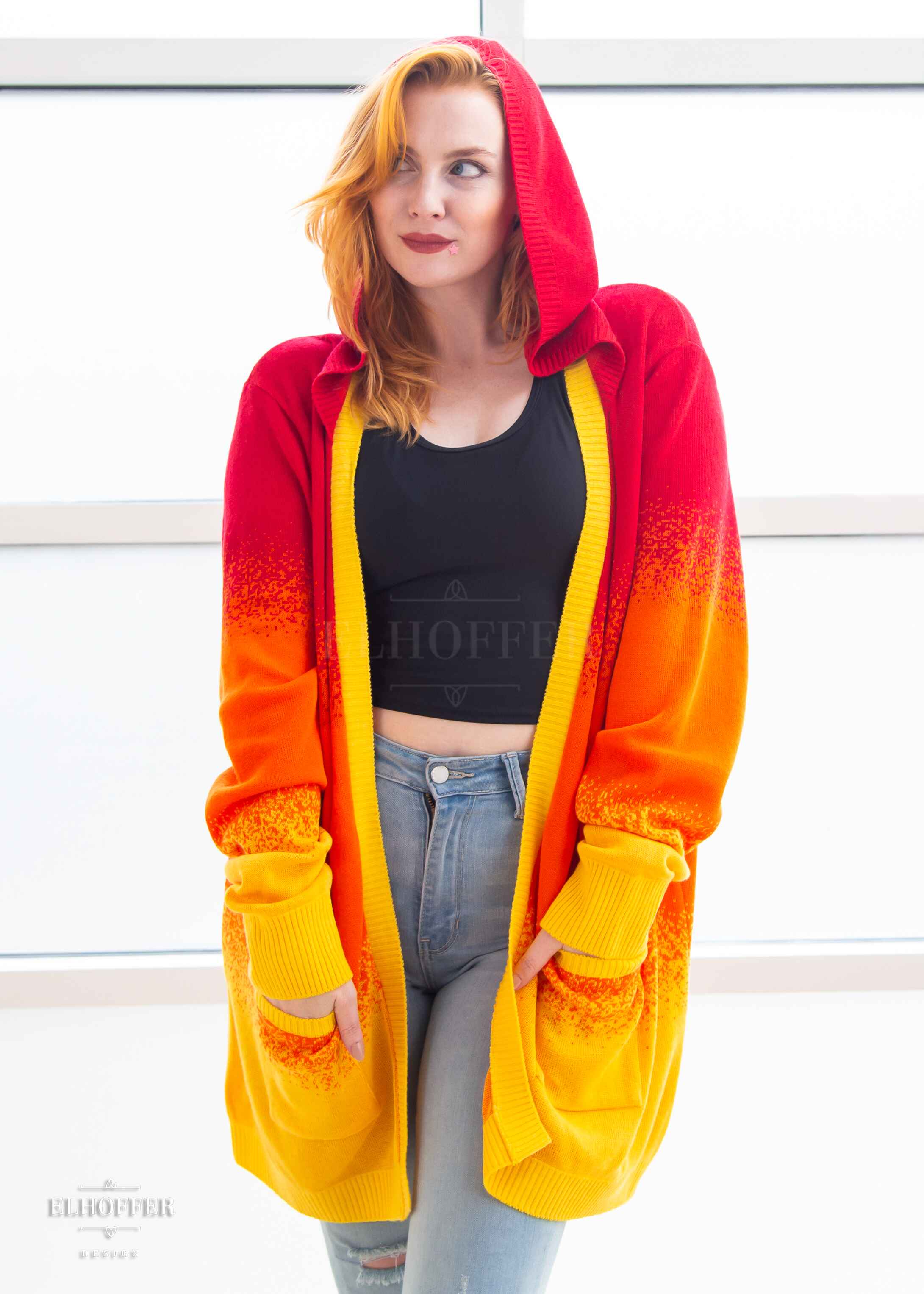 PREORDER - Galactic Sunset Ombre Longline Cardigan