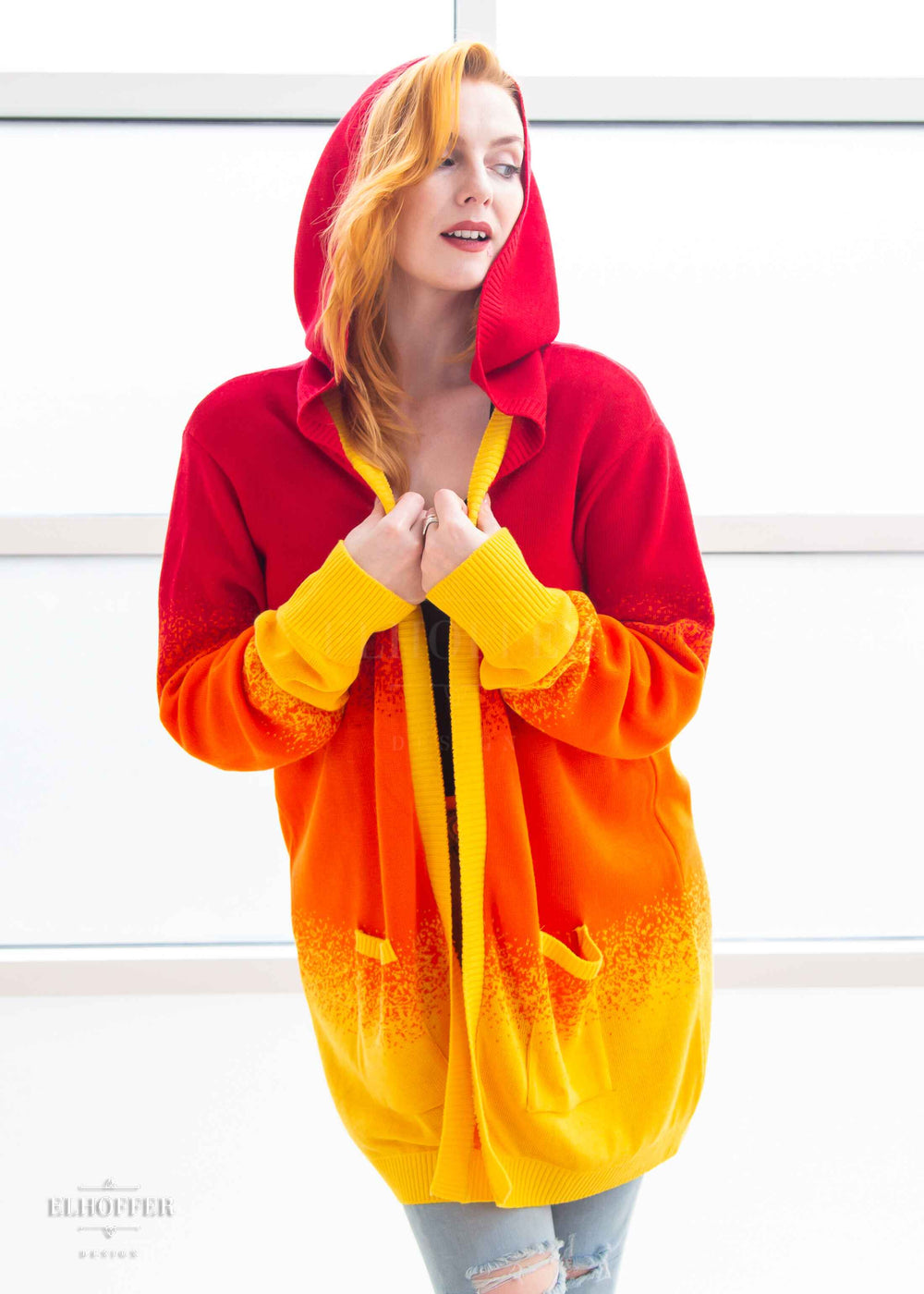 Galactic Sunset Ombre Longline Cardigan Cardigan