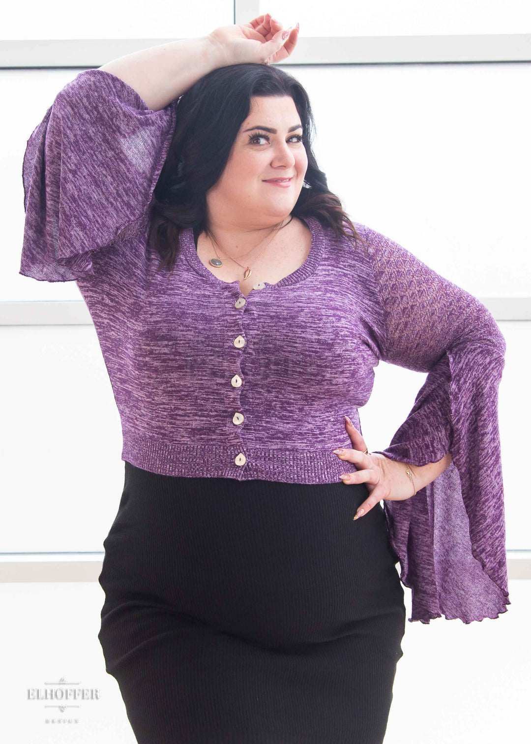 Elven Coronation Cardigan - Woodland Purple