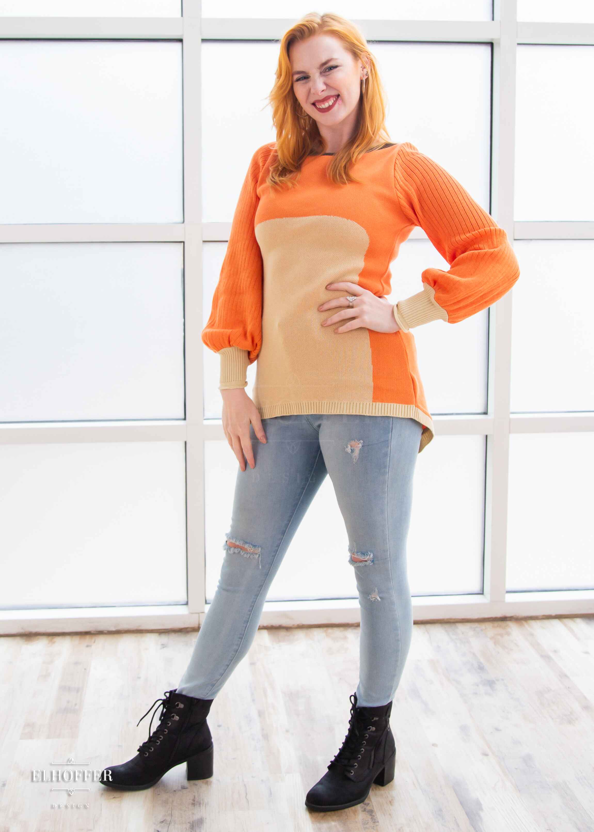 Orange Doggo Oversize Sweater