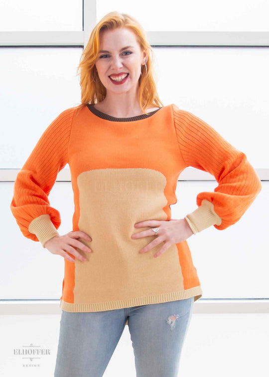 Orange Doggo Oversize Sweater