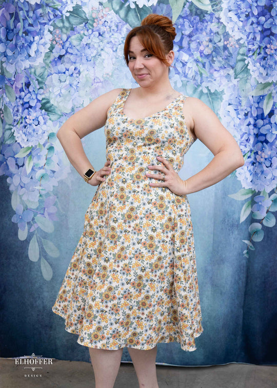 Essential Aquarius Knee Length Dress - Save the Bees