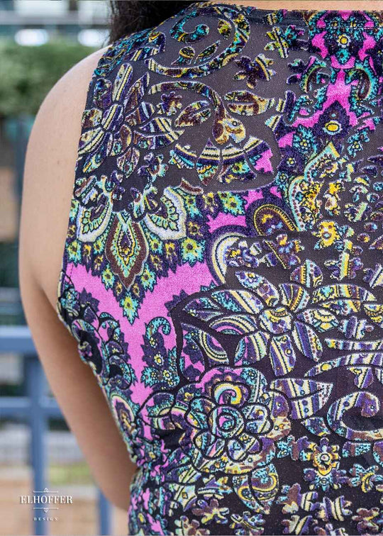 Essential Aquarius Knee Length Dress - Pink Paisley Burnout