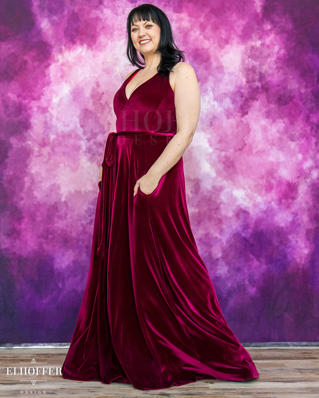 Elhoffer Atelier - Custom Melissa Maxi Wrap Dress - Sleeveless - Made to Order