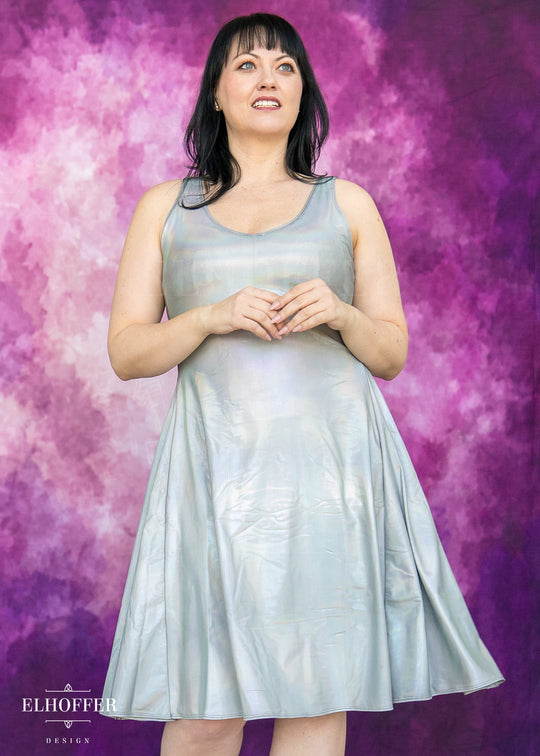 Essential Aquarius Knee Length Dress - Distressed Liquid Holo