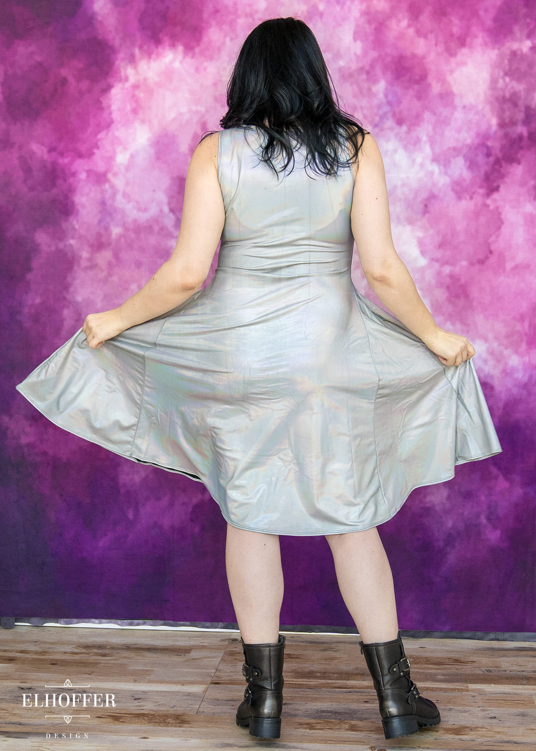 Essential Aquarius Knee Length Dress - Distressed Liquid Holo