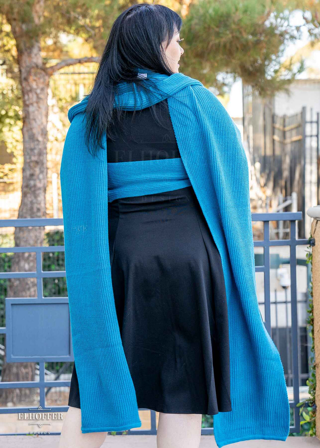 Sacred Princess Knit Wrap Cape - Cursed Lake Blue