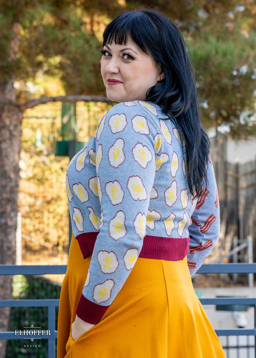 Bacon & Eggs Cropped Cardigan