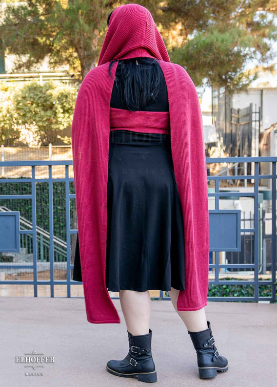 Sacred Princess Knit Wrap Cape - Red Wizard