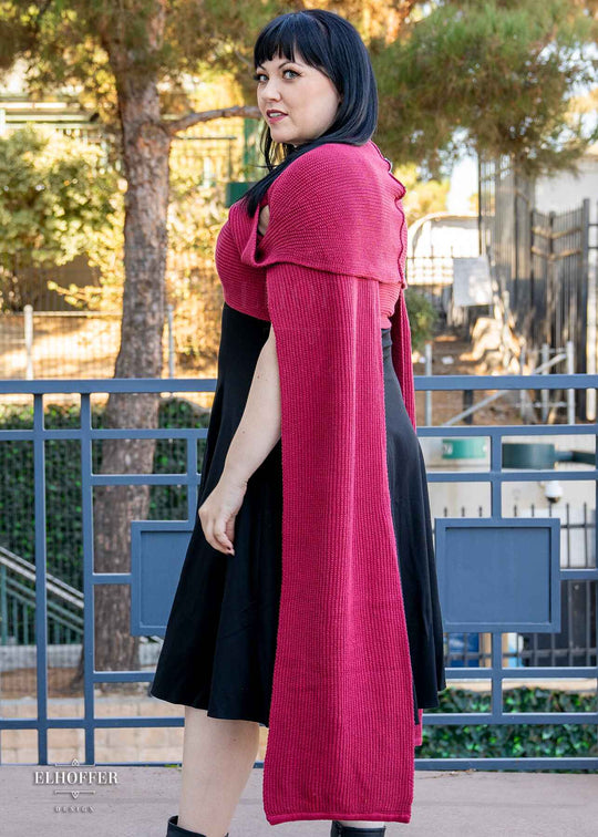 Sacred Princess Knit Wrap Cape - Red Wizard