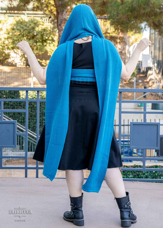 Sacred Princess Knit Wrap Cape - Cursed Lake Blue