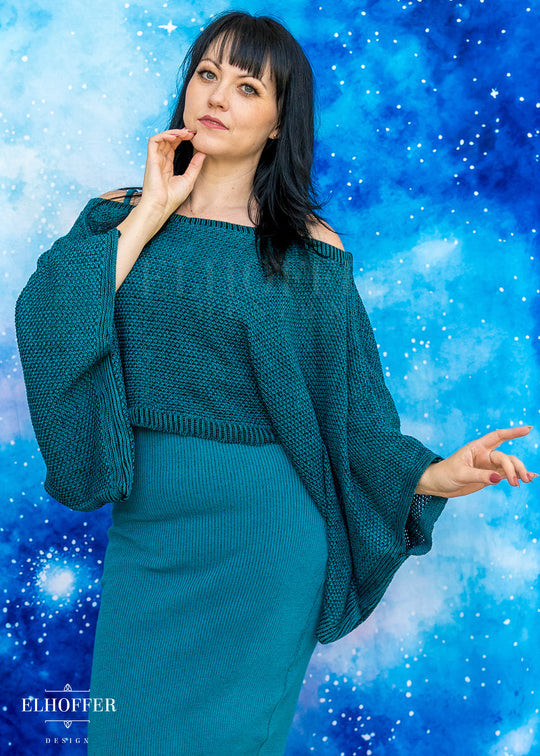Essential Endora Cape Top - Dragon Wing Runic Teal