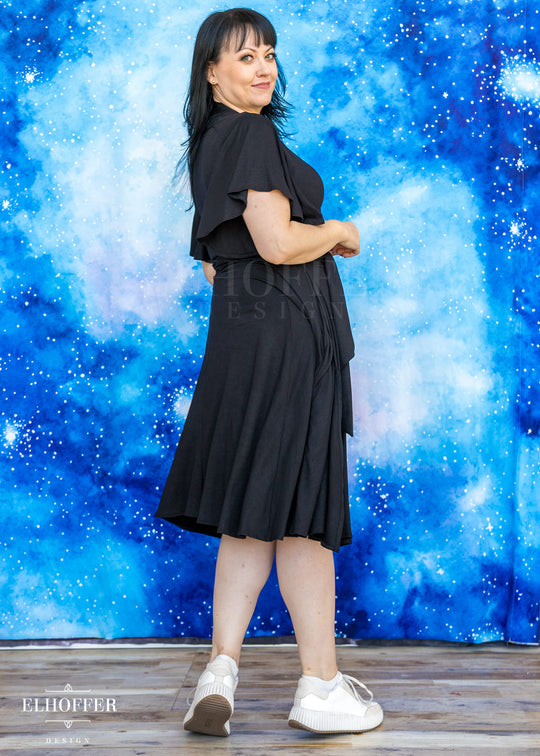 Essential Luisa Wrap Dress - Cozy Black