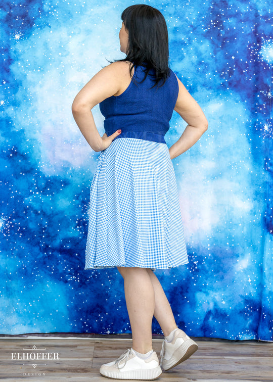 Essential Julie Skirt - Blue & White Gingham