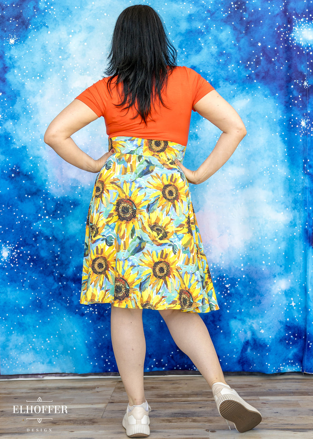 Essential Julie Skirt - Impressionist Sunflower
