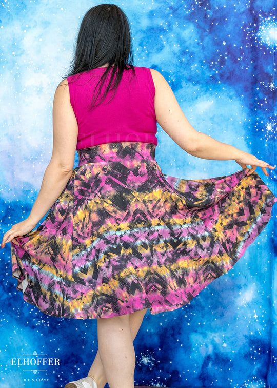 Essential Julie Skirt - Rainbow Digital Galaxy