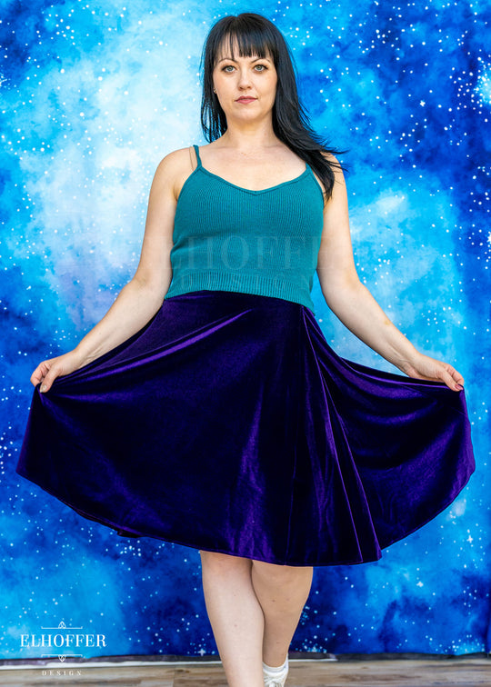 Essential Julie Skirt - Amethyst Velvet