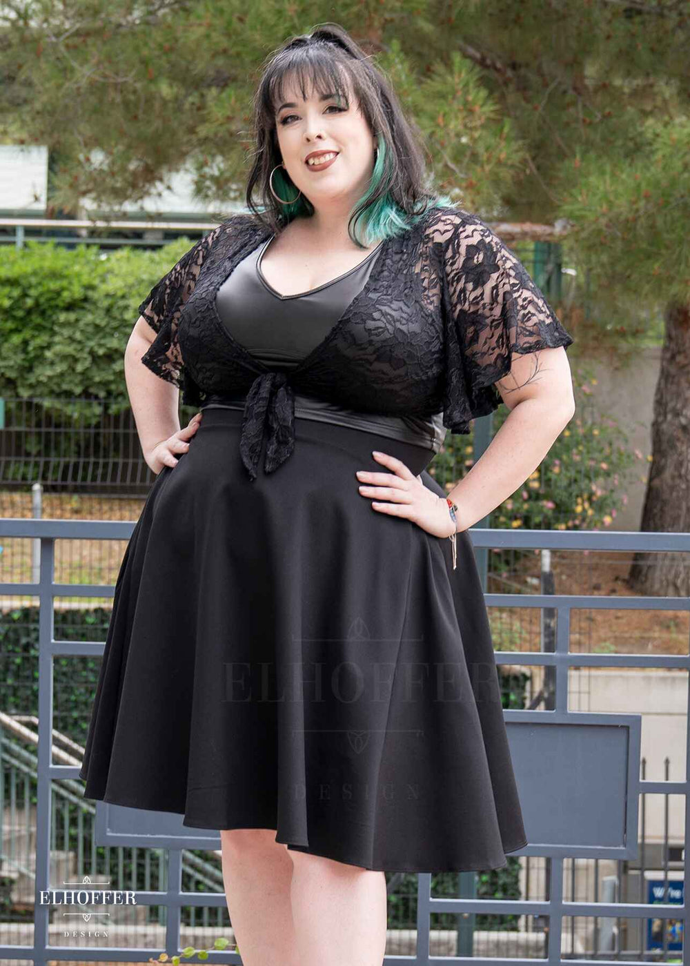 Essential Julie Skirt - Black Ponte (Tall Waistband)