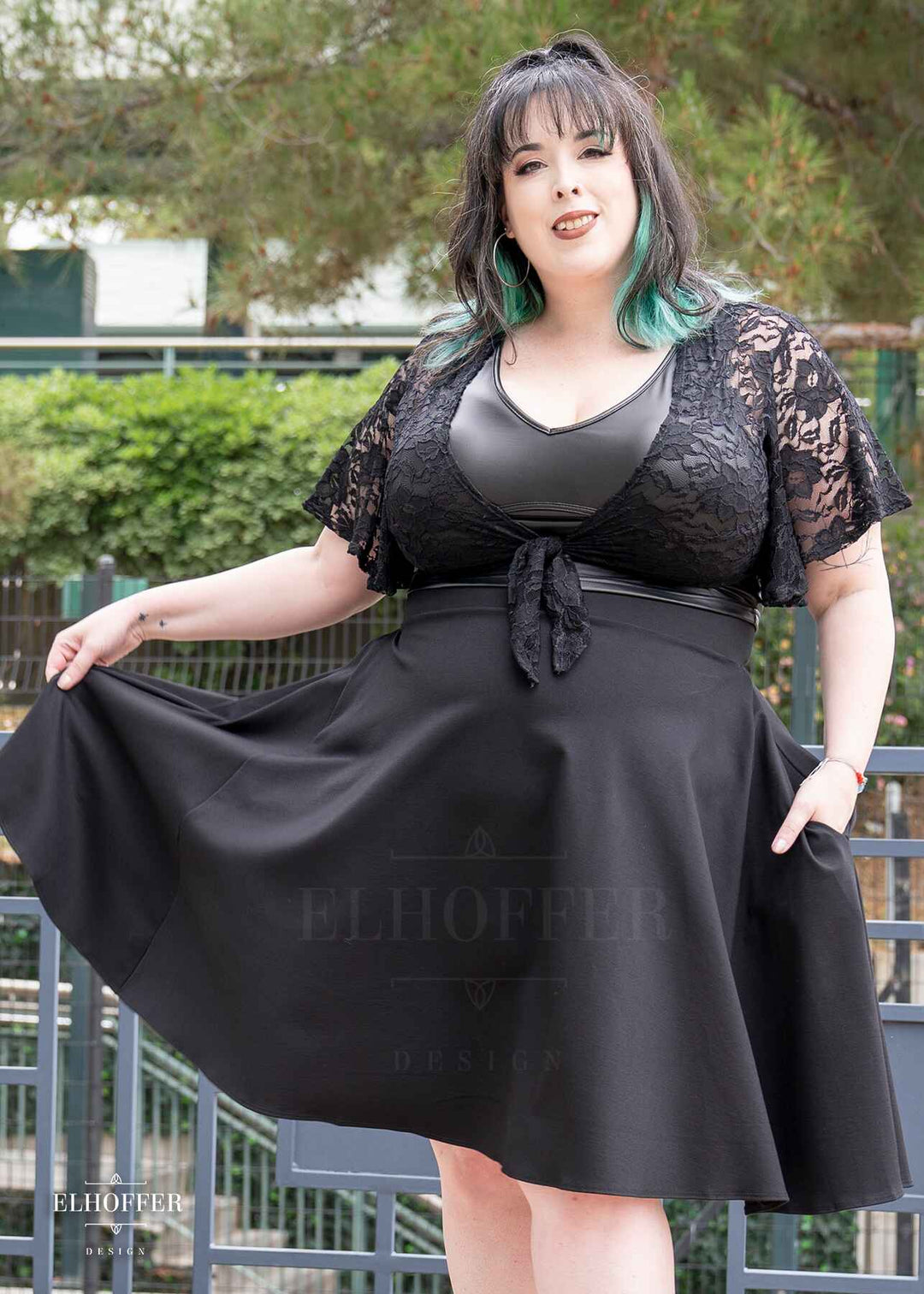 Essential Julie Skirt - Black Ponte