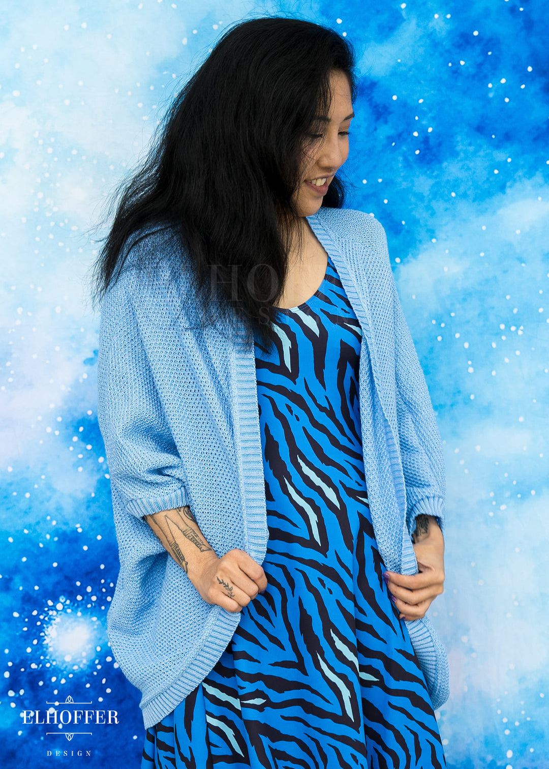 Essential Knit Dolman - Teardrop Ice Blue