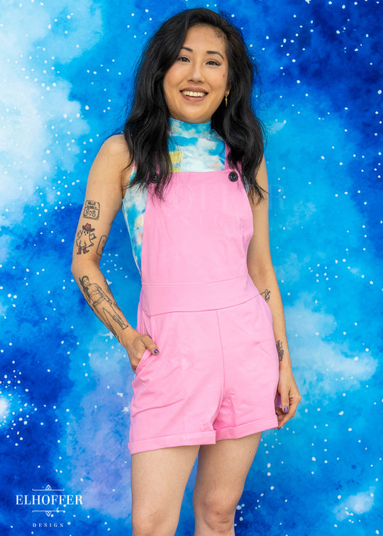 Essential Taurus Overalls - Rose Pink Ponte