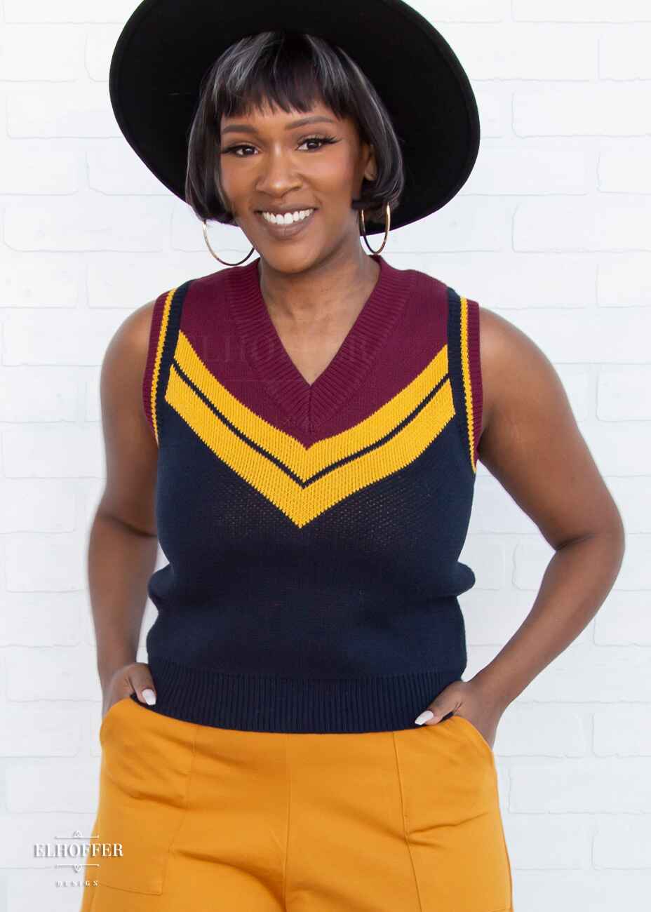 Crop Sweater Sweater Vest Female Corps Cropped Sweater Vest